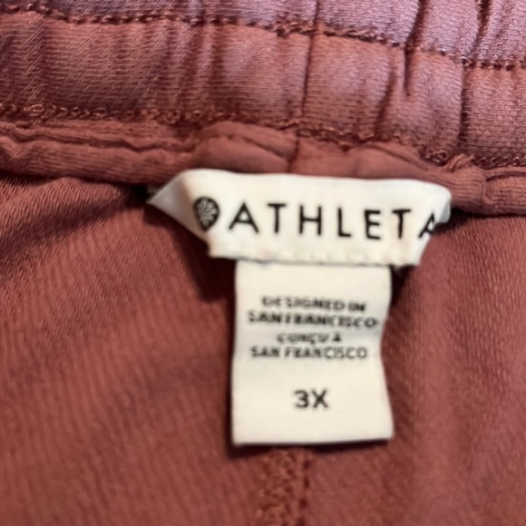 ATHLETA Size 3X Parallon Bermuda Dusty-Rose-Pink Mid-Rise Stretch Cozy $79 NEW - Picture 10 of 16
